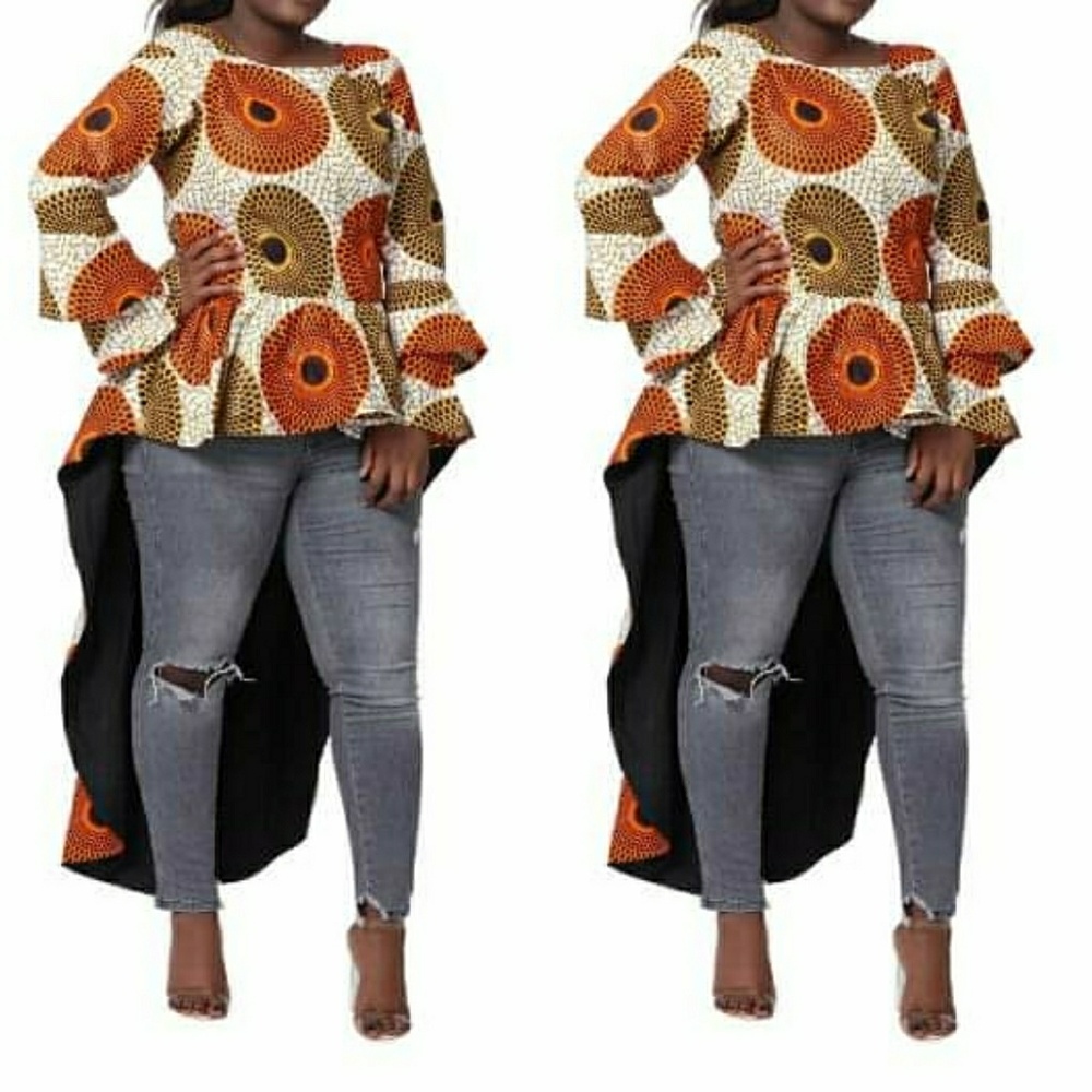 **SOLD OUT ** AFRICAN PRINT HI-LO TOP